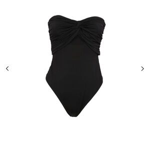 Anine Bing Black Strapless Bodysuit